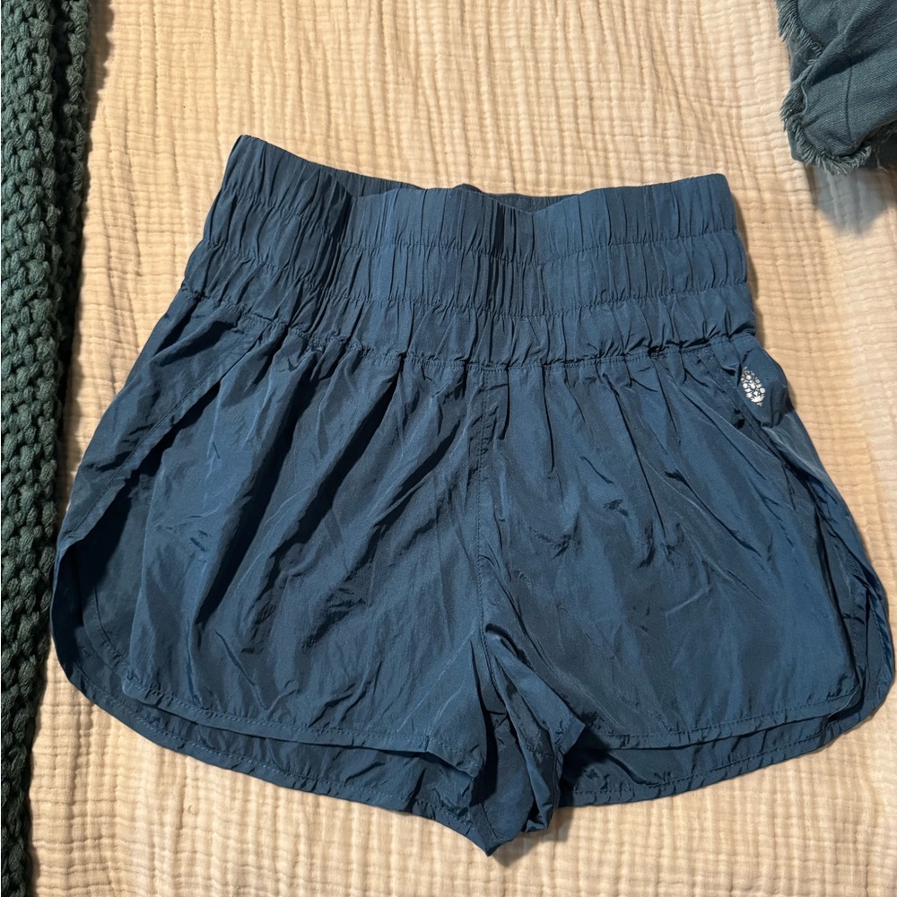 Dark Teal Free People Movement Shorts